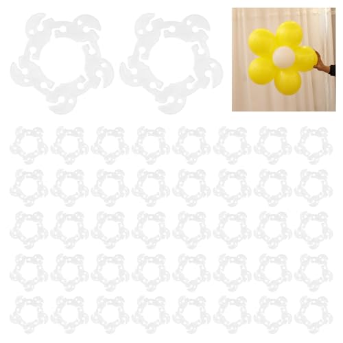 Scettar 100 Pièces Attache et Clips de Fixation pour Arche Ballons - Support pour Anniversaire, Fête, Mariage et Célébration Décoration