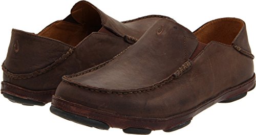 Image of OLUKAI Moloa Men's Premium Leather Shoes, Easy Slip On & Off Design, Casual & Versatile Loafer, Drop-in Heel & Enhanced Traction