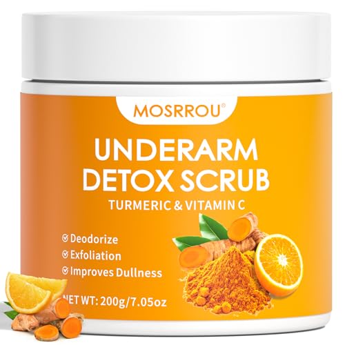 Underarm Detox Scrub for Armpit Detox with Turmeric Vitamin C Armpit Scrub for Odor Control Exfoliating dark underarms Deep Cleanse Dark Spots Even Skin Tone Moisturizes Women Men Whole Body