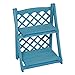 HIMM Support de Fleur de Bois Massif Pliant à Deux Couches, Succulent Mini Mini Bay Winding Stand Plat (Color : Blue)
