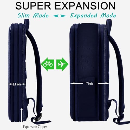 Image of ZINZ Slim & Expandable Laptop Backpack 15 15.6 16 Inch Sleeve with USB Port