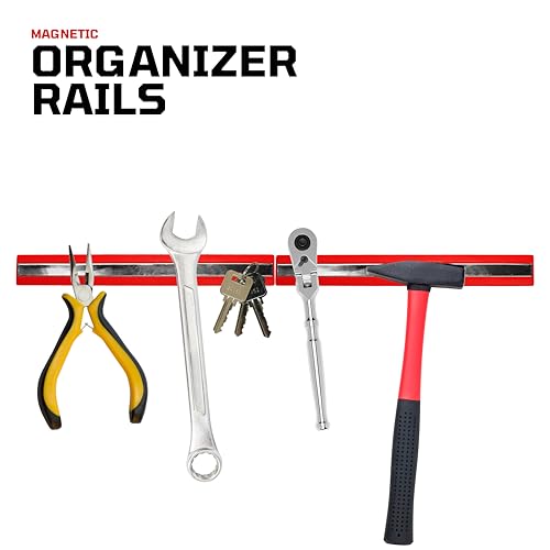 ezred sr102pk magnetic rail tool organizer magnetic tool holder storage organizer 2 pack