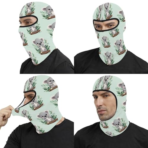 Balaclava para hombres y mujeres con estampado de koala, máscara facial térmica para clima frío, equipo para moto, máscara de esquí de invierno para mujeres y hombres miniatura 5