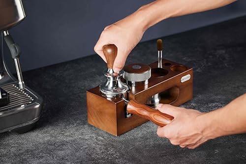 Image of 54mm Tamper Replacement for Breville tamper Adjustable Depth The espresso tamper made of Stainless Steel and Solid wood it's a good Coffee Tamper for Home espresso barista(53.3mm)