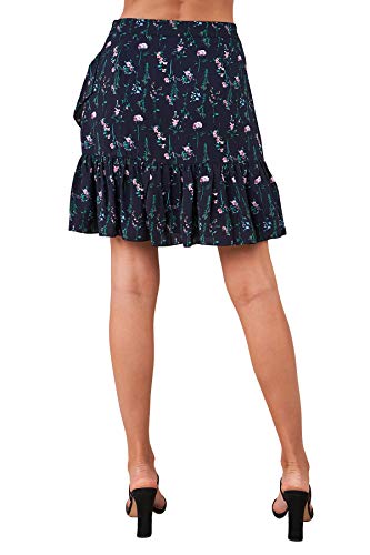 Sugar Lips Women's Floral Ruffle Mini Skirt3