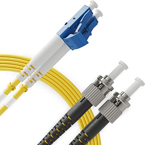 Image of 1m (3.28ft) LC-ST 9 /125 OS1 Duplex Singlemode PVC Fiber Optic Cable