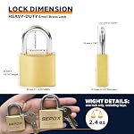 SEPOX® Solid Brass Padlock 30mm, Keyed Alike 24 Keys, Chamfered Edge, 16Pcs - Image 3