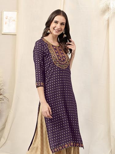 Image of MIRCHI FASHION Women's Straight Fit Paisley Printed And Embellished Kurta Set with Dupatta and Trouser