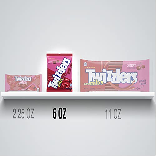 Twizzlers Nibs Cherry Flavored Chewy Candy, Bulk, 6 Oz Bag (12 Count) #TOP5