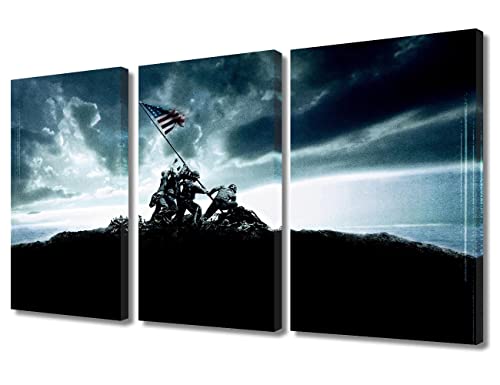 Toile soldat américain de collection émotionnelle de la Seconde Guerre mondiale drapeau US