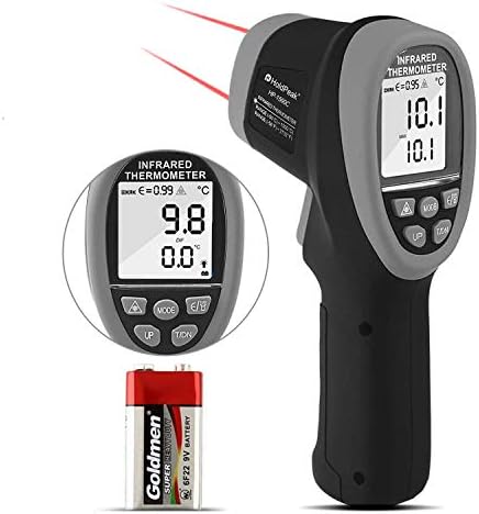 Laser Infrared Thermometer, Non-Contact Digital Infrared Thermometer Temperature Gun, -58℉ to 2732℉ (-50℃ ~ 1500℃) Use for HVAC Kiln Forge Foundry Casting Furnace,Gary(not for Human)