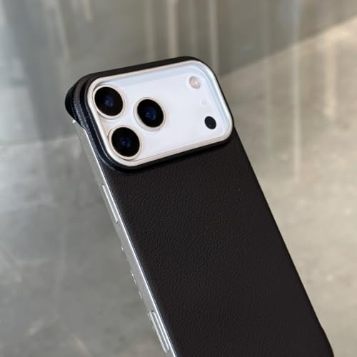 Coque iPhone 17 Pro Max antichoc étui cuir PU blanc fin - 3