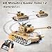 Supdex 1:18 RC Tank, 2.4Ghz US M26 Pershing Remote Control Model Toys, RC Vehicle Army Tank That Shoots BBS and Water Bombs, Military Toy for Adults and Kids with Smoke, Lights, Sound and Recoil