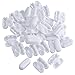 BBTO 30 Pack Chain Connectors, 4.5mm Ball Cord Chain Clips, Plastic Roller Shade Beaded Connector for Vertical Roman Roller Blind Window Replacement/Repair(White)