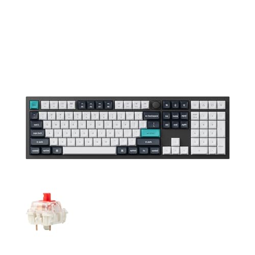 Keychron Q6 Max QMK/VIA Bluetooth Wireless /2.4 GHz/USB-C Wired Custom Mechanical Keyboard, Full Size Programmable Knob RGB Backlit Hot-Swappable Gateron Red Switch for Mac Windows Linux - Black by Keychron - Used condition - US$220.00