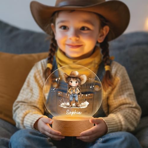 Lámpara de noche personalizada con base de madera de haya miniatura 6