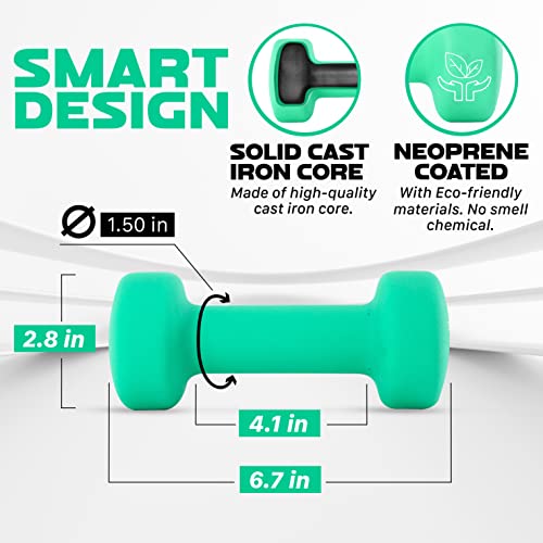 Yes4All DXD3 5 Lbs Dumbbells Neoprene thumb #1
