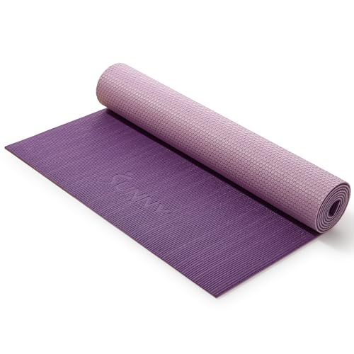 Sunny Health & Fitness Yoga Mat 6mm Non-Slip 71x24 Purple
