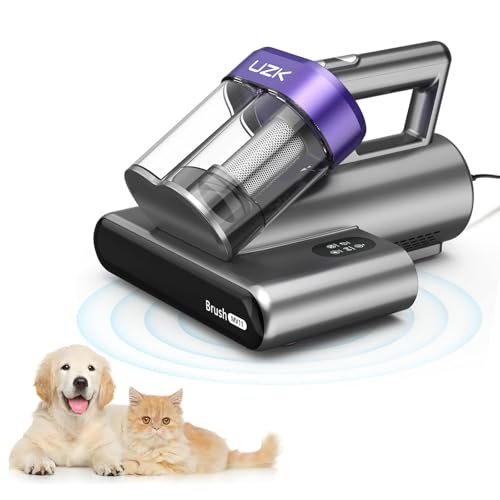 Mattress Vacuum Cleaner,Bed Vacuum Cleaner with UV-C Light,16Kpa,140°F Heat,Ultrasonic,Anion,Handheld Vacuums for Bed,Sofa,Couch,Crib(Corded, Purple)