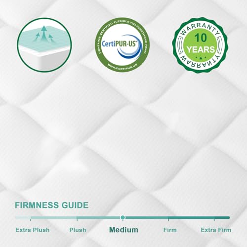 Full-Mattress-Medium-Firm-Hybrid-Mattress-with-Premium-Foam-and-Wrapped-Pocket-Coils-for-Motion-Isolation-Innerspring-Full-Size-Mattress-in-a-Box-10-Inch-Full Full Mattress Medium Firm Hybrid Mattress with Premium Foam and Wrapped Pocket Coils for Motion Isolation Innerspring Full Size Mattress in a Box 10 Inch Full