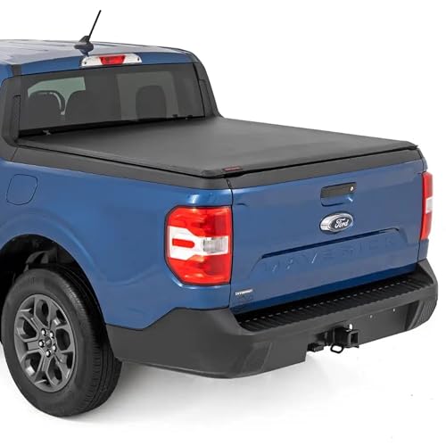 Rough Country Soft Roll Up Truck Bed Tonneau Cover for Ford Maverick (2022-2025) - Fits 4'6