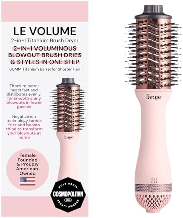 L'ANGE HAIR Le Volume 2-in-1 Titanium Blow Dryer Brush | Frizz Co...