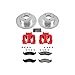 Power Stop KC2152 Z23 Evolution Sport Brake Kit with Powder Coated Calipers Brake Pads, Drilled and Slotted Rotors For Jeep Cherokee Wrangler XJ