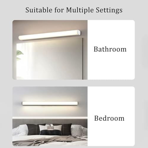 Iluminación de pared para tocador impermeable y moderna con lámpara larga de 70cm 6