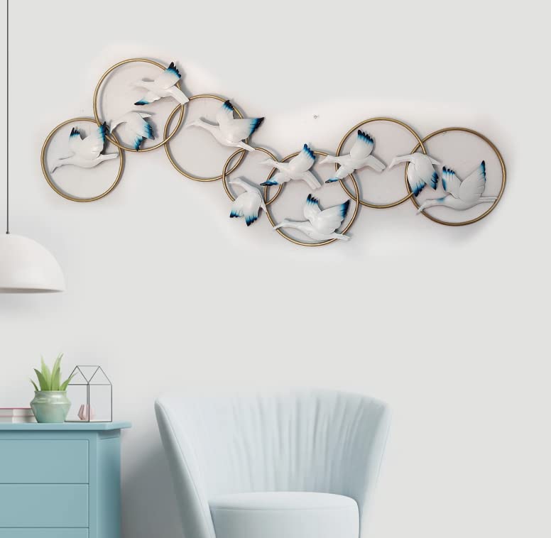 KUMAR INDUSTRIES Wall Birds Décor Metal Wall Art Iron Wall Hanging Home Decoration Perfect for Living Room/Hotel/Restaurant/Bedroom/Drawing Room (60x24inches)