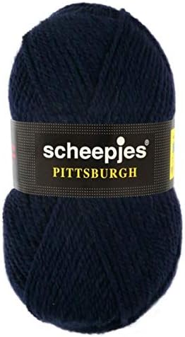 Scheepjes Hand Knitting Yarn, 60% Polyacrylic, 40% Wool, Navy Blue, One Size