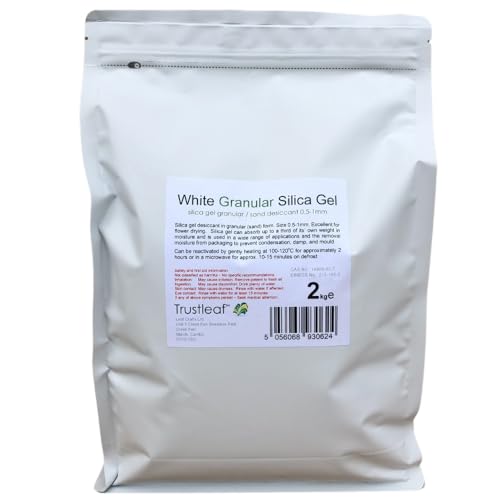 Trustleaf Bolsa de 2 kg de gel de sílice granular de 0,5 a 1 mm, secado de flores (bolsa de 2 kg - ws)