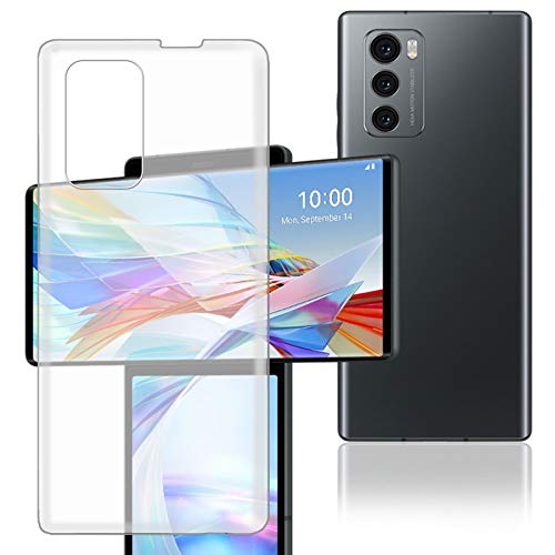 HHUAN Funda para LG Wing 5G (6.8') Cover, Semi-Transparente Rígido PC Carcasa Protección [Anti Rasguño] Bumper Cover Case [Anti-amarilleo Ultrafino] para LG Wing 5G - Clear