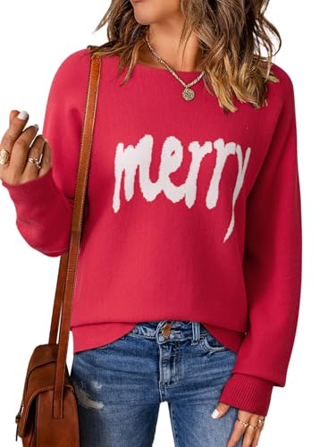 Image of EVALESS Casual Crewneck Sweaters for Women Fall Winter 2026 Lightweight Long Batwing Sleeve Pullover Sweaters Tops Clothes