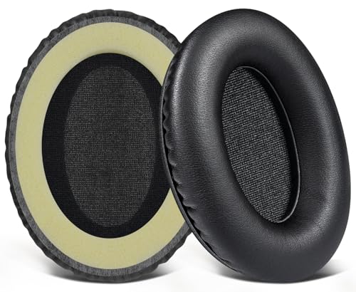 SOULWIT Replacement Earpads para Audio-Technica ATH-ANC7/ANC7B Auriculares, Almohadillas de cuero proteico suave y espuma de alta densidad - Negro miniatura 1