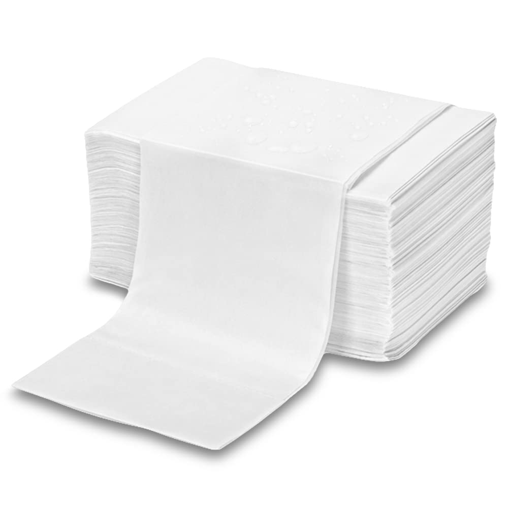 HOXHA Disposable Massage Table Sheets Portable Lash Bed Cover Waterproof Massage Bed Sheets for Spa, Tattoo, Salon, 31.4”x70.8” (50 Piece, White)