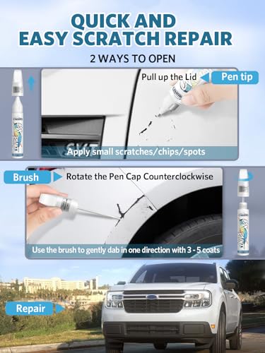 Image of 590 /3590 Mars Red Car Touch Up Paint for Mercedes-Benz, Color Match Auto Paint Repair Pen,Professional Car Scratch Repair Remover Pen Quick & Easy to Use