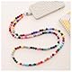 Pmnzdy Handy-Kette Bunte Acryl-Perlen Kette 120cm Universale Handy Hülle Anhänger Anti-Verlust Handy-Schlüsselband lang Handyband Abnehmbares Dekokette Handgelenkkette Trageriemen Kette