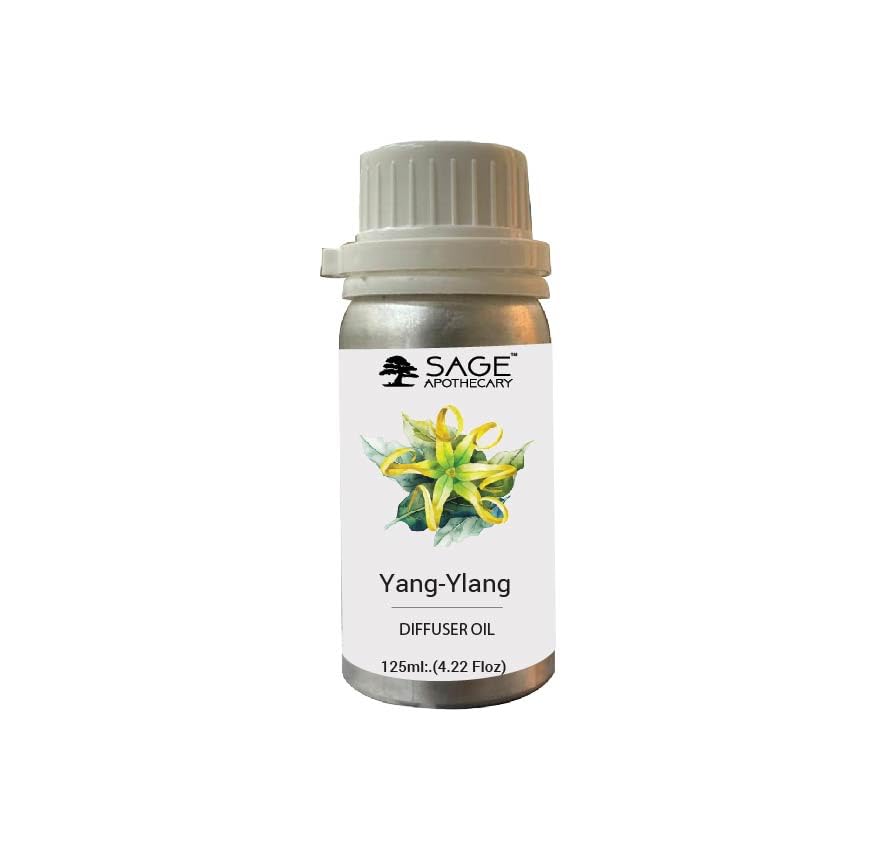 Image of Sage Apothecary Ylang Ylang Diffuser Oil Natural Aromatherapy Oil for Sleep and Relaxation - 125 ml