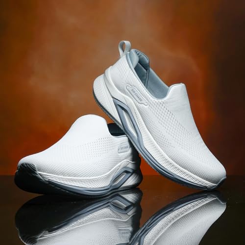 Image of ASIAN Wonderwalk Pro-14 Men's Walking Shoes | Lightweight Slip-On Sports Sneakers | Breathable Knit Mesh | Memory Foam Shoes with Anti-Slip Grip Sole