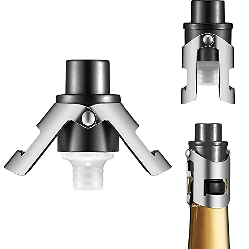 Kit 3 Tampa Para Champagne Espumante Rolha Inox, Tampa De Pressão À Vácuo Para Garrafas De Champagne