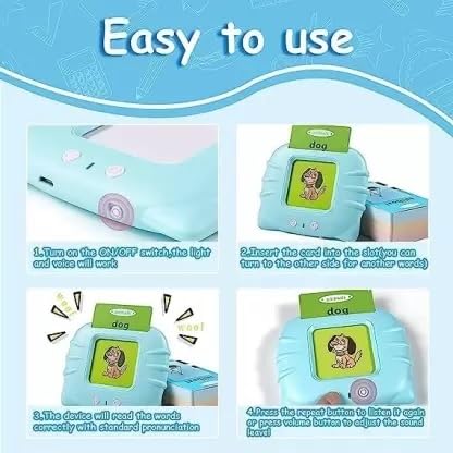 Image of CrazyBuy Talking English Words Flash Cards for Kids Early Educational Learning Device Toy (Multicolor)