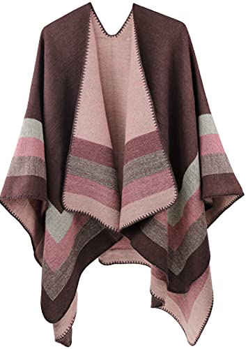 Shmily Girl Damen Poncho Habe Gestrickt Überdimensionalen Decke Kap-Schal Cover