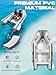 BEYOND MARINA 8.2ft Inflatable Boat - 2 Person Inflatable Dinghy Boat for Adults 5 Horsepower Heavy Duty Fishing Boat with Aluminum Oars, Floor Panels