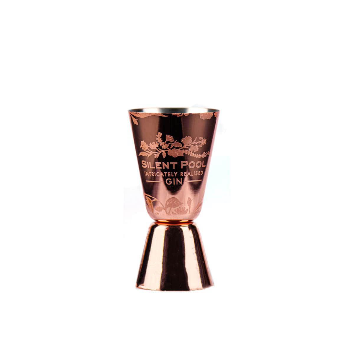 Silent Pool Copper Bar Jigger - Reversible Single & Double Gin & Spirit Measurer - (Single)