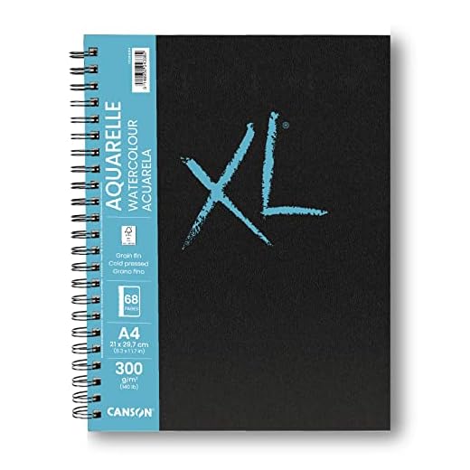 Canson XL Aquarelle Cuaderno A4 40 hojas Fino 300g, Blanco, C31200L014