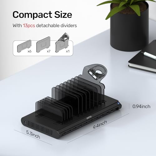 Station de charge USB 120W chargeur multiple tablettes et smartphones