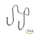 YUMORE S-Hook, Pro Chef Kitchen Tools Stainless Steel Double S Hooks Set, Kitchen Spoon Pan Pot Holder Rack, Heavy Duty S Hook for Door Shelf Storage Organizer, Bathroom, Bedroom and Office, Pack of 5