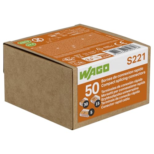 Boîte WAGO panaché 50 bornes - 30 x 2, 15 x 3, et 5 x 5 Entrées
