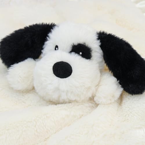 Image of Puppy Baby Security Blanket for Toddler Infant Newborn Boys and Girls Soft Lovey Plush Fabric and Satin Backing, Black 13.5 Inch