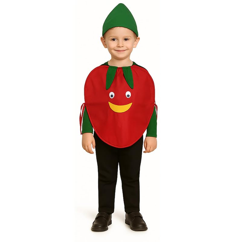 Image of FancyDressWale Fruit & Vegetable Fancy Dress Costume for Kids | Free Size 2-10 Years | School Fancy Dress, Stage Shows, Theme Parties